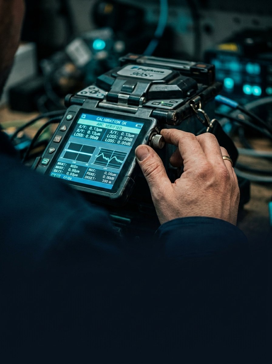 Calibration de précision sur une soudeuse fibre optique